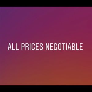 All prices for items negotiable
